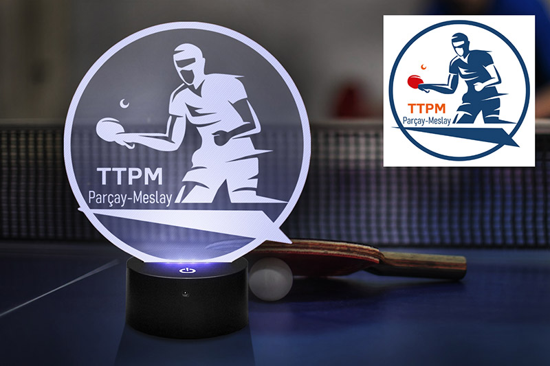 lampe tennis de table avec logo